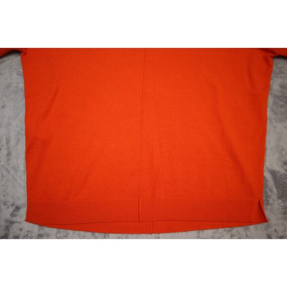 Chicos Womens Shirt 0 Orange Casual Lightweight Long Sleeve Plus Size Crewneck - Picture 16 of 16